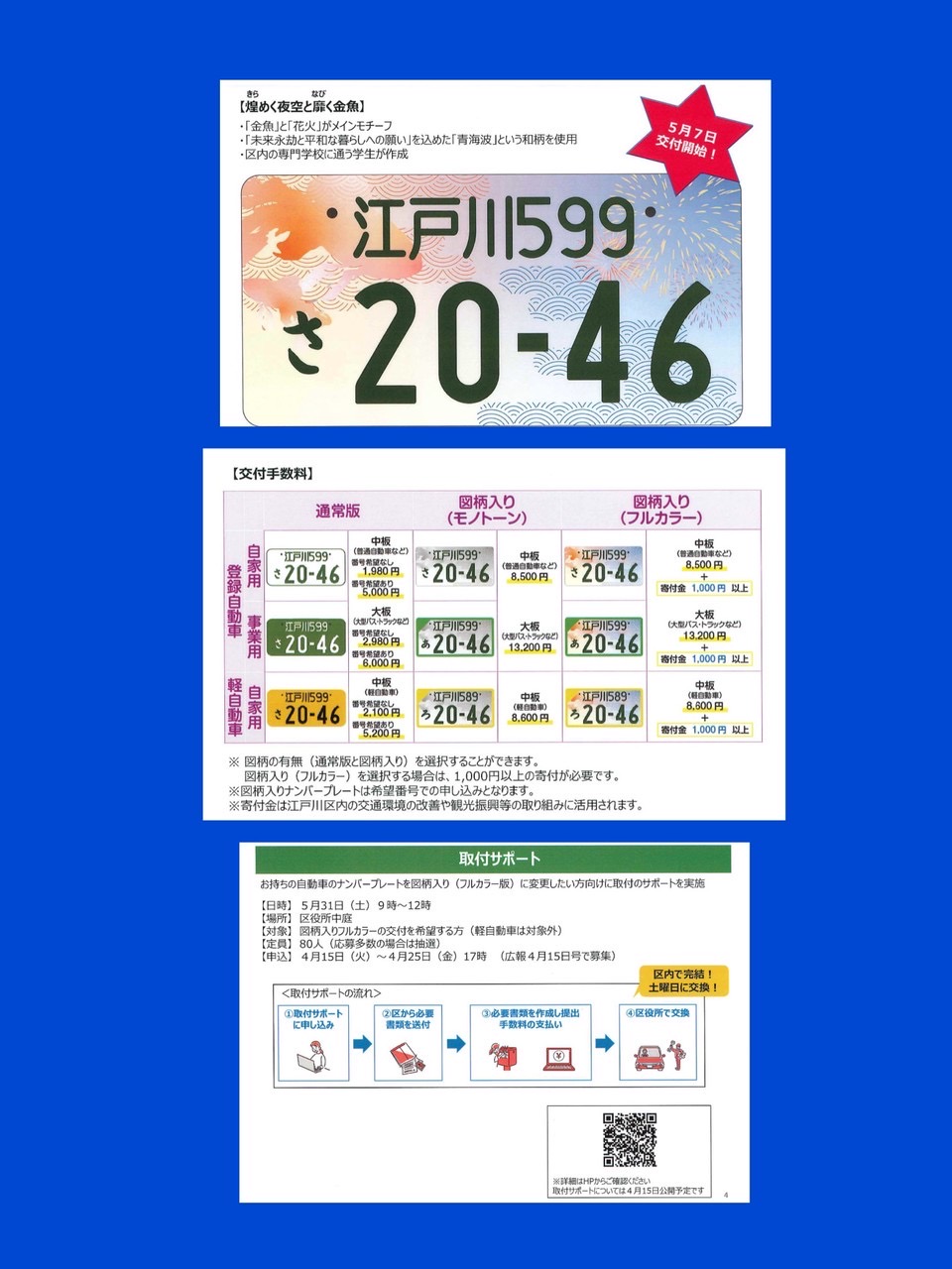 江戸川ナンバープレート交付開始！取付サポート申込始まりました
